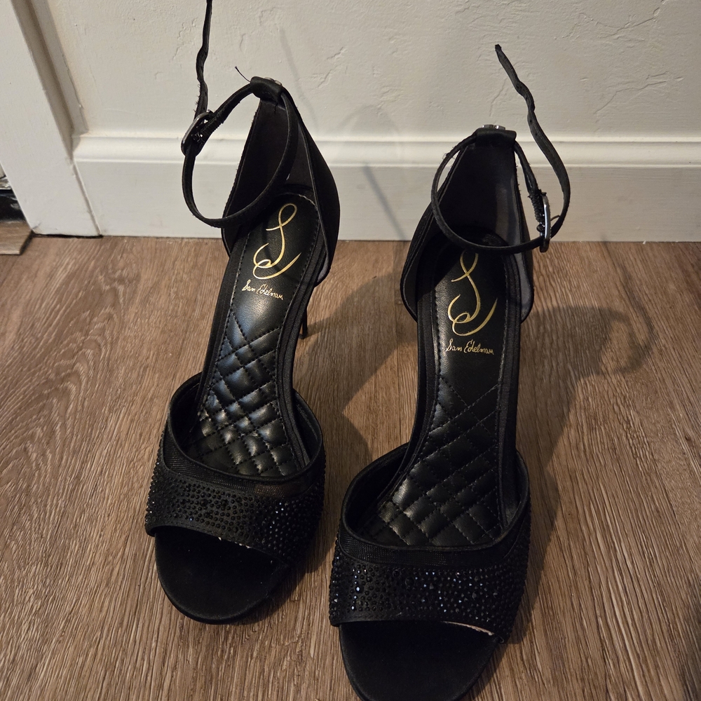 Sam Edelman Black Ankle Strap Heels